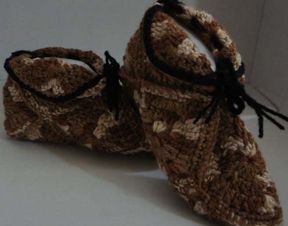 Sapato de Lã em Croche Adulto Sap002