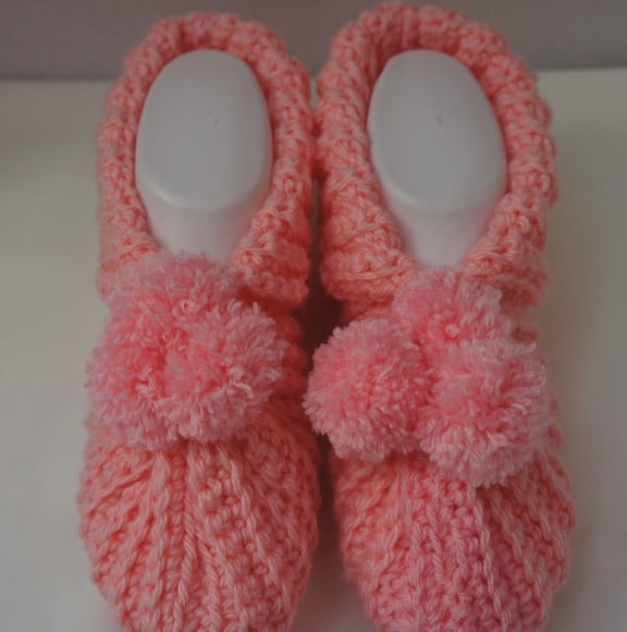 Sapato de Lã em Crochê Adulto - Sapn001