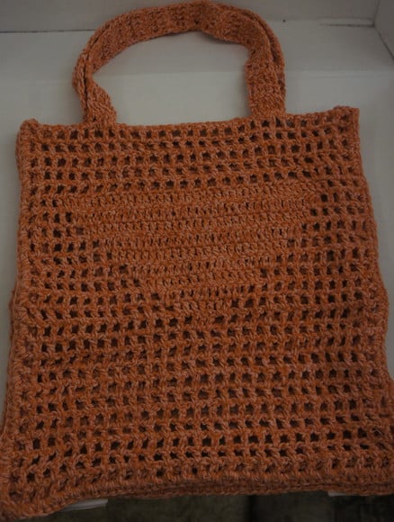Bolsa/sacola de Praia em Croche -mesclada Br/lj- Bolpbarb001