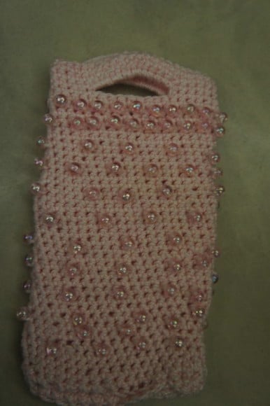 Bolsinha porta celular em croche - BOLBARB001