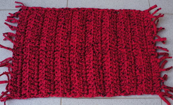Tapete em fio de malha em croche 025