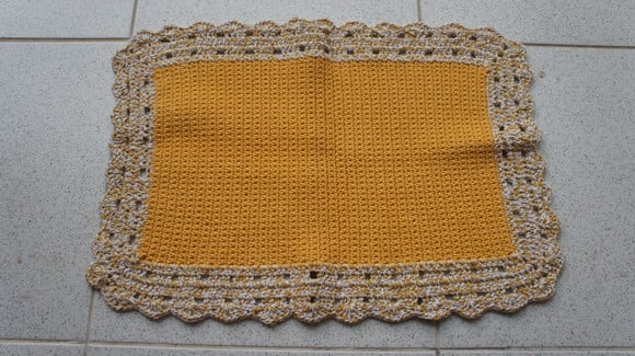 Tapete Retangular de Croche em Barbante - Tapbarbreta005