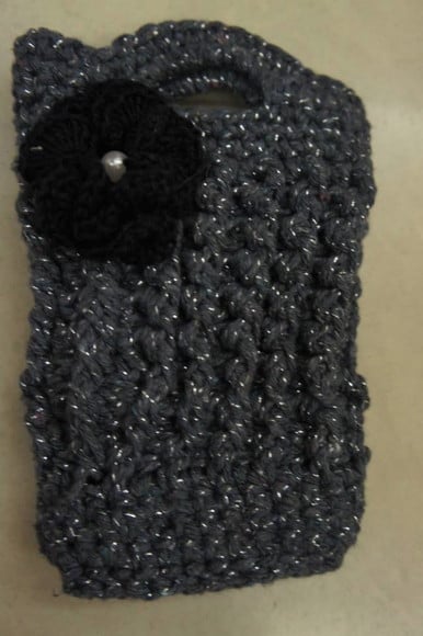Bolsinha porta celular em croche - BOLBARB004
