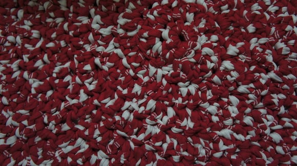 Tapete Redondo de Croche em Fio de Malha - Tapmared034