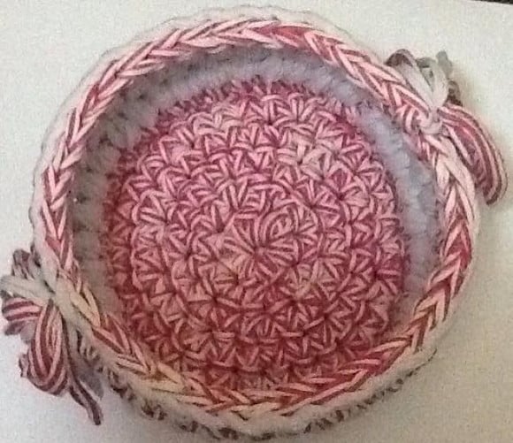 Cesto de croche em fio de malha - cesmal023