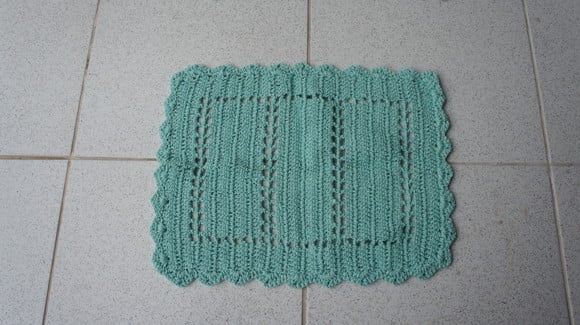 Tapete Retangular de Croche em Barbante - Tapbarbreta002
