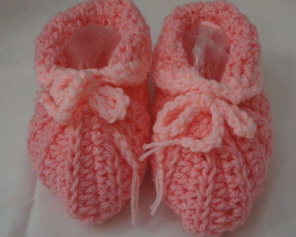Sapato de Lã em Crochê Infantil - Sapn006