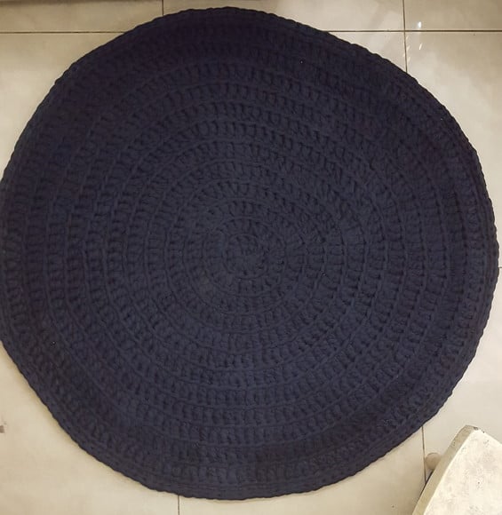 Tapete de Fio de Malha em Croche - Tapmared041