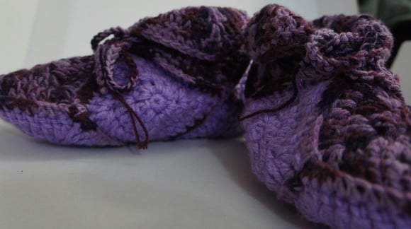 Sapato de Lã em Crochê Adulto - Sap30