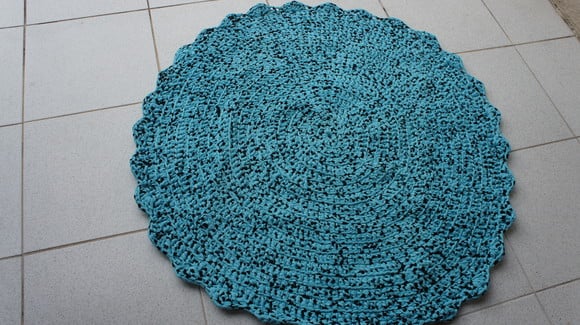 Tapete de Croche em Fio de Malha - Tapmared028