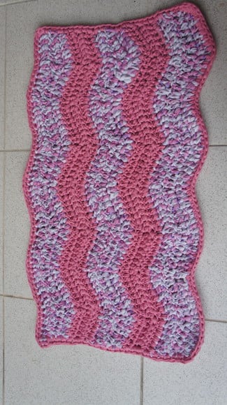 Tapete de croche em fio de malha - tapmaret028