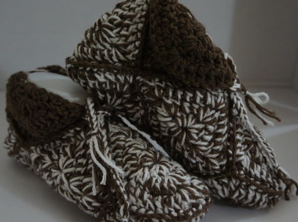 Sapato de Lã em Crochê Adulto - Sap004