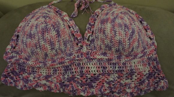 Cropped de croche - tamanho m- Cropped003