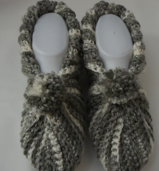 Sapato de Lã em Crochê Adulto - Sapn003