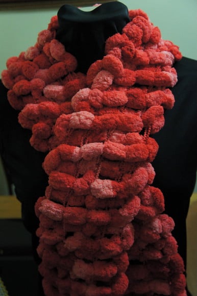 Cachecol de Pompom de lã - Cachecolpom03