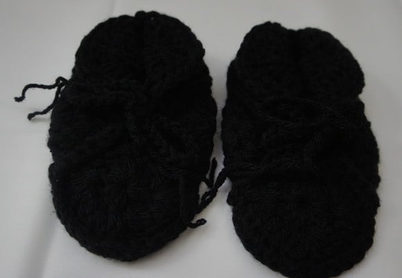 Sapato de Lã em Crochê Infantil - Sap026
