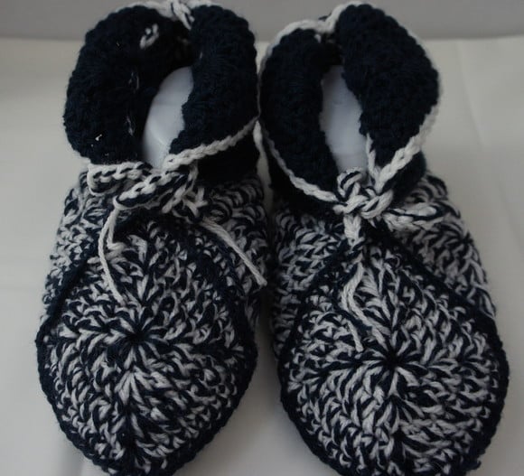 Sapato de lã em Crochê adulto - SAP024