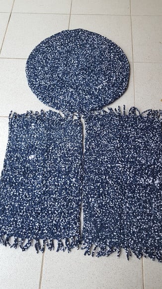 Kit 5- Tapetes fio de malha diversos - 4 peças