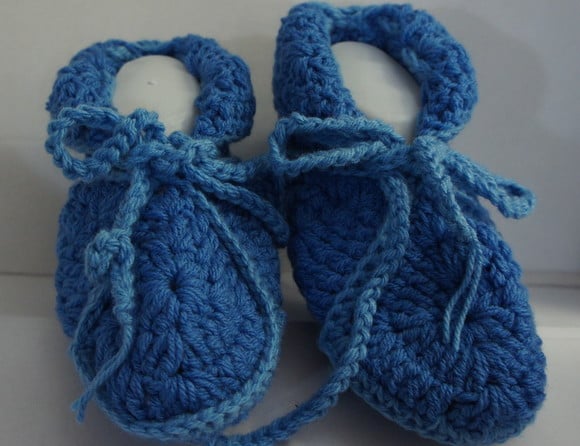 Sapato de lã em Crochê adulto - SAP027