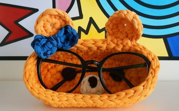 Porta Oculos - Ursinho em Croche- Portocul002