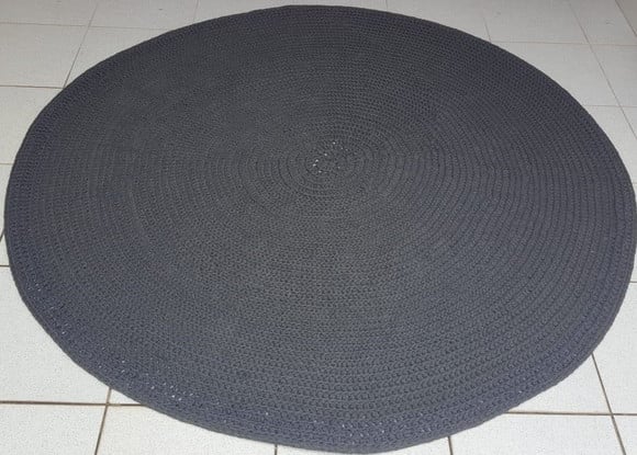 Tapete Redondo de Croche em Fio de Malha - Tapmared042