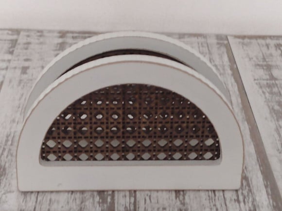 Porta Guardanapo de Treliça Branco