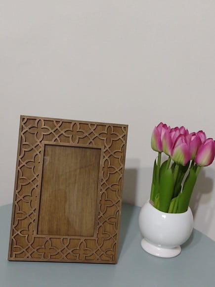 Porta retrato c/ vidro e placa em laser