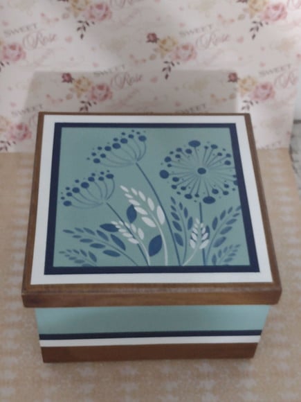 Caixa Azul C/estampas (gift Box)