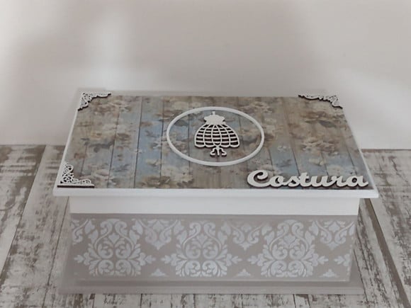 Caixa de Costura C) Divisórias C/decoupage