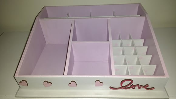 Organizador de maquiagem em mdf