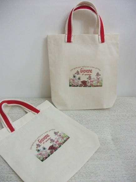 SACOLINHA ECOLÓGICA TEMA JARDIM