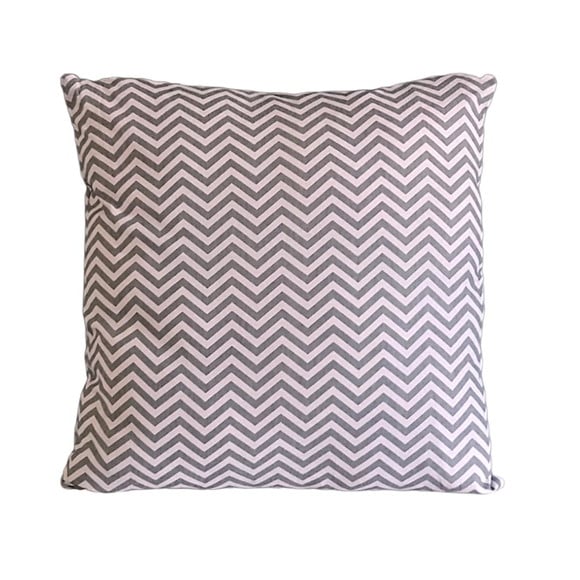 Capa de Almofada Chevron Rosa e Cinza