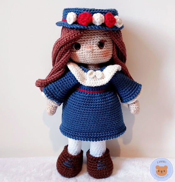 Boneca de Crochê Anne em Amigurumi