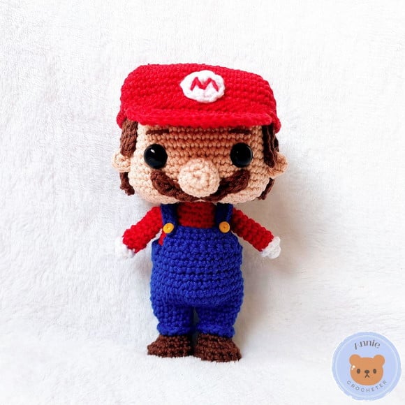 Boneco Super Mário em Amigurumi