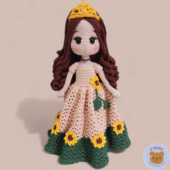 Boneca de Crochê & Girassóis