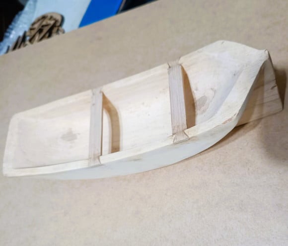 Canoa Caicara de Madeira 30cm