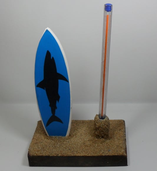 Porta caneta surf tubarão