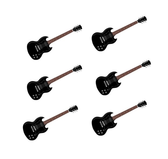 Aplique Guitarra- Pct Com 60 Unidades