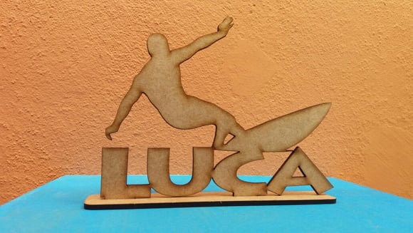 Topo de bolo Surfista Personalizado com Nome
