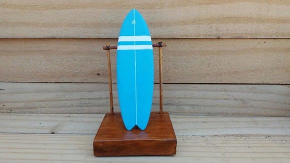 Mini Prancha De Surf Decorativa Azul