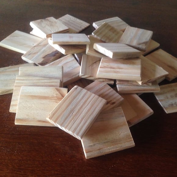 Chapinhas de Madeira 3,5x5 cm - Pct 50 un