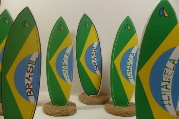 Mini Prancha de Surf Brasil 14 cm