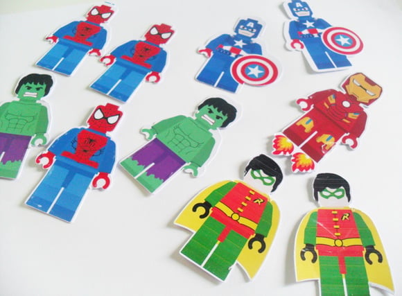 Apliques para tubetes batman lego