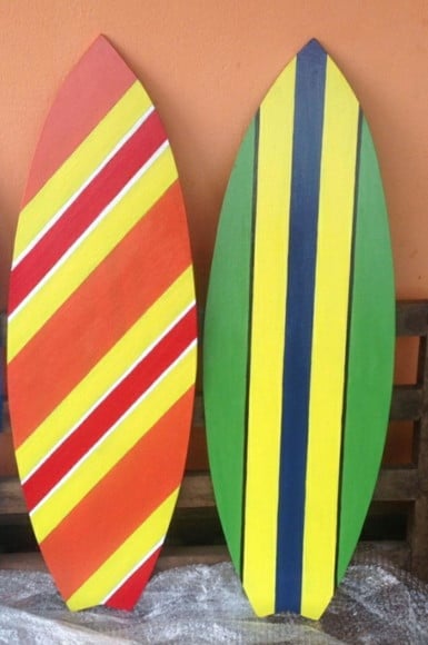 Kit 2 Prancha Surf Decorativa 80 cm