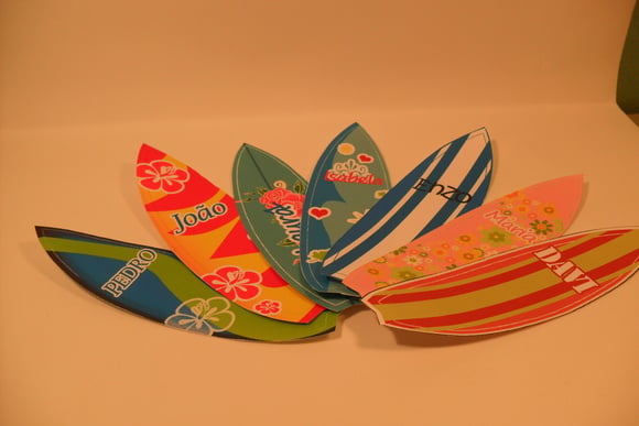 Adesivos Prancha de Surf com Nomes