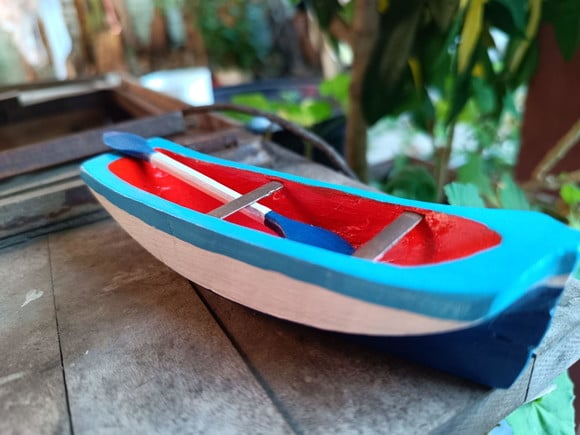 Canoas Caiçara em Madeira 21 cm