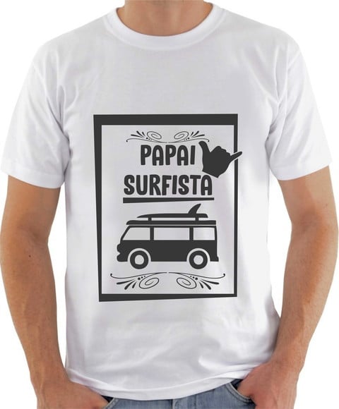 Camisetas Surf Papai Surfista - Camiseta Dia dos Pais