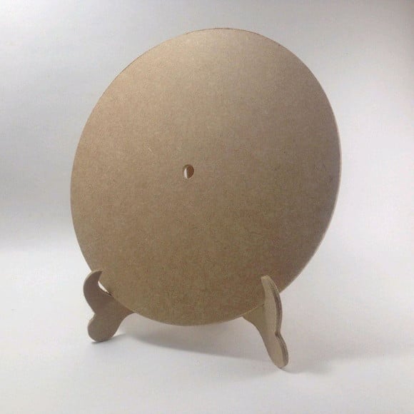Círculo com apoio para relógio em mdf 25cm