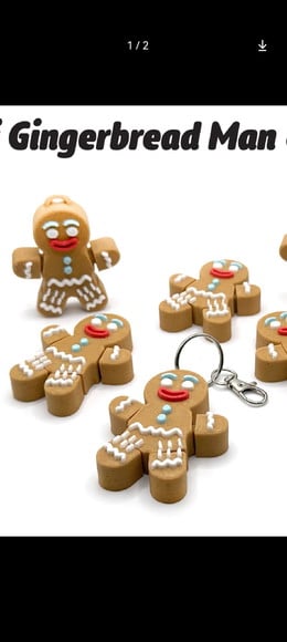 Chaveiro Gingerbread Man Homem Biscoito