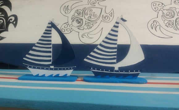 Barco A Vela Azul
